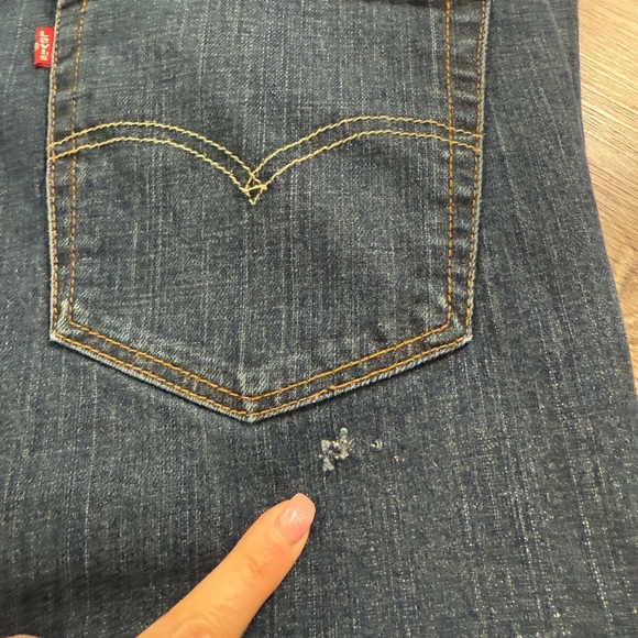 Levi's 541 Men's Blue Jeans Size 38x32 Athletic Fit Straight Leg Dark Med Wash - Picture 6 of 8